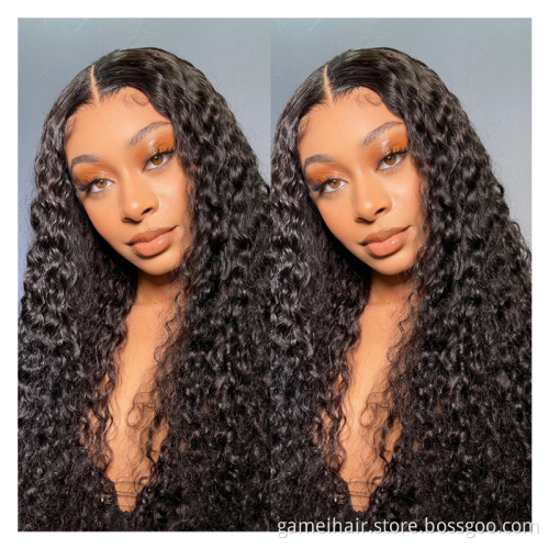 Wholesale 100% Virgin Hair Hd Transparent Swiss Lace Wigs Brazilian Curly Lace Front Wig 360 Hd Lace Frontal Human Hair Wigs